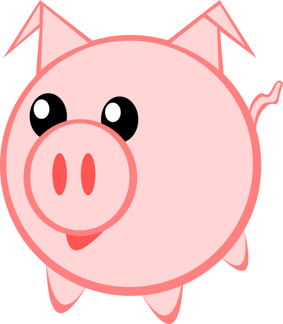 Svg Stock Cute Pigs Clipart - Imagenes De Cerditos Caricatura (661x760), Png Download