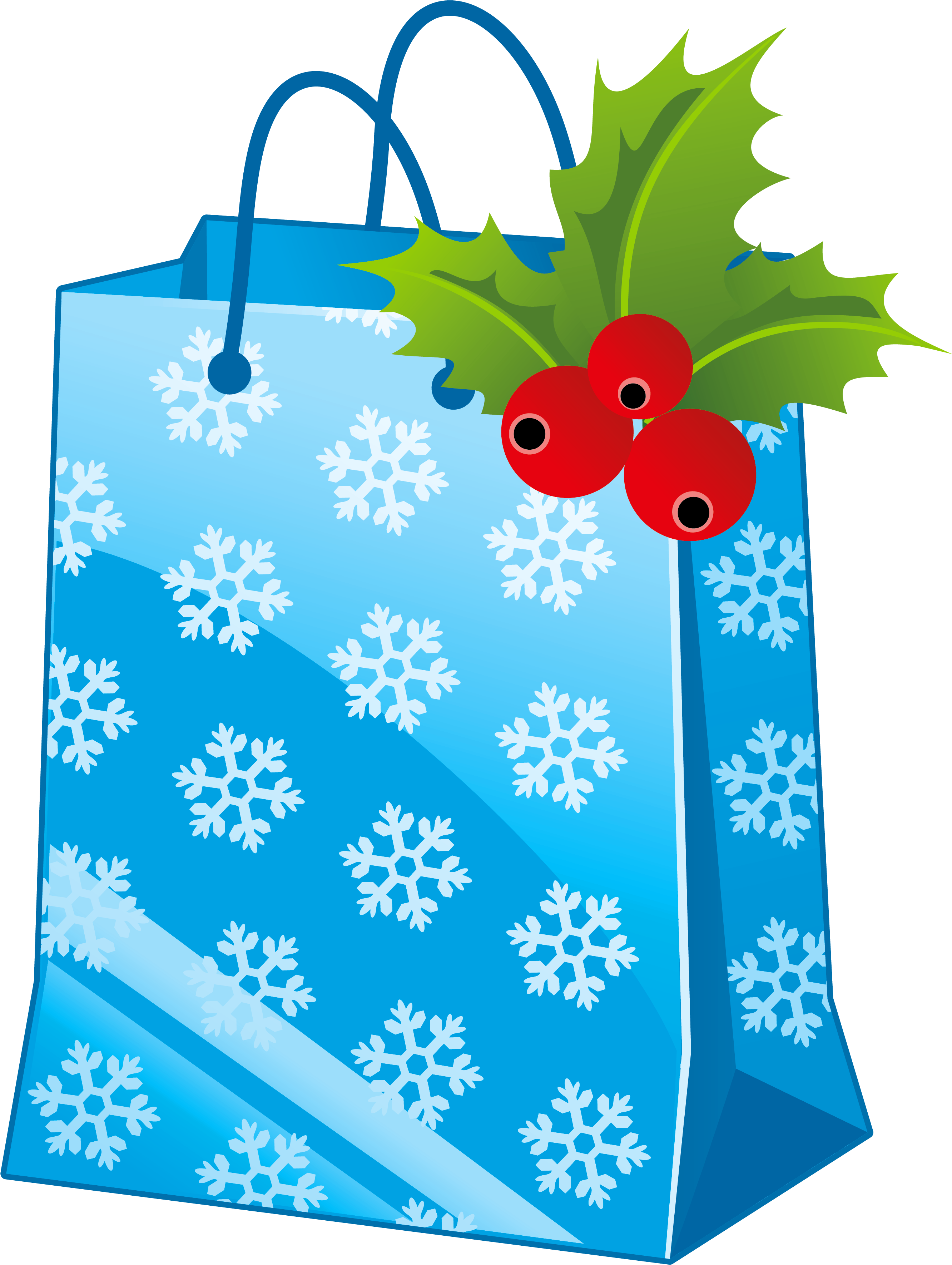 Transparent Christmas Blue Gift Box Clipart Bow Clipart, - Christmas Gift Bags Transparent Background (524x600), Png Download