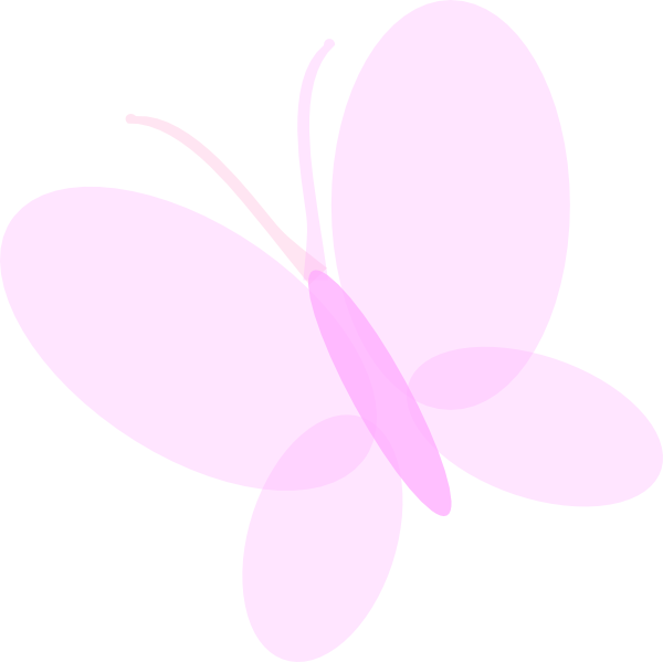 Pink Butterfly Clipart Png - Light Pink Butterfly Clipart (600x599), Png Download