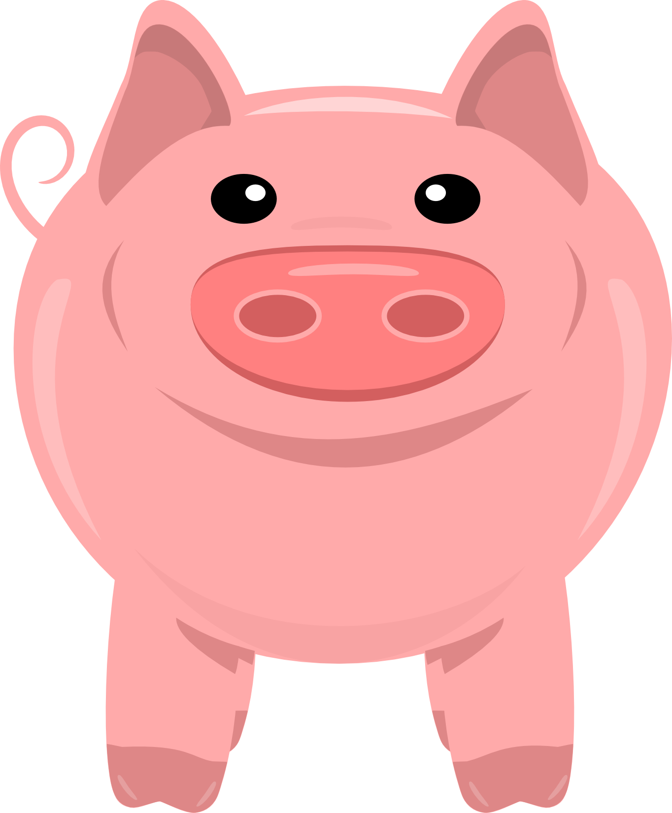 Pig Cartoon No Background (1364x1650), Png Download