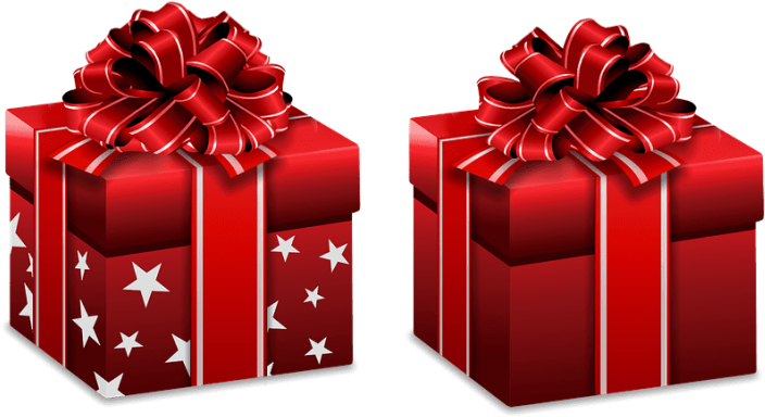 Free Png Christmas Gifts Png Images Transparent - รูป กล่อง ของขวัญ วัน คริสต์มาส (850x523), Png Download