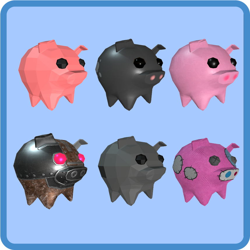 6 Cute Pigs - 6 Pigs Animated (926x926), Png Download