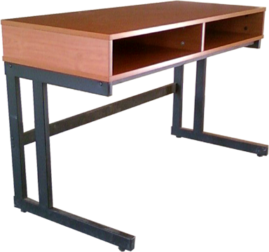 Double Desk - Desk (384x360), Png Download