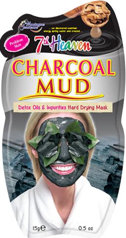 Charcoal Mud 1 - 7th Heaven Charcoal Mud Mask (260x488), Png Download
