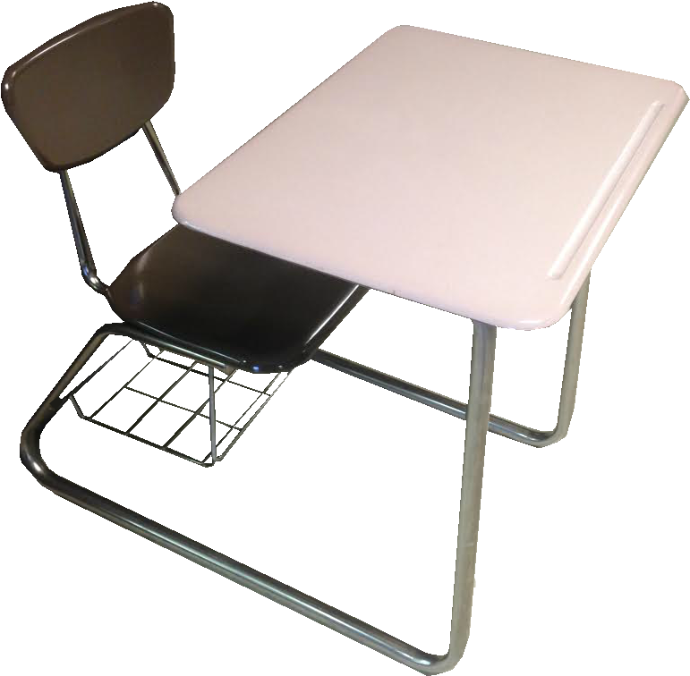 School Desk Chair Combo Photo - Desk And Chair In One (819x802), Png Download