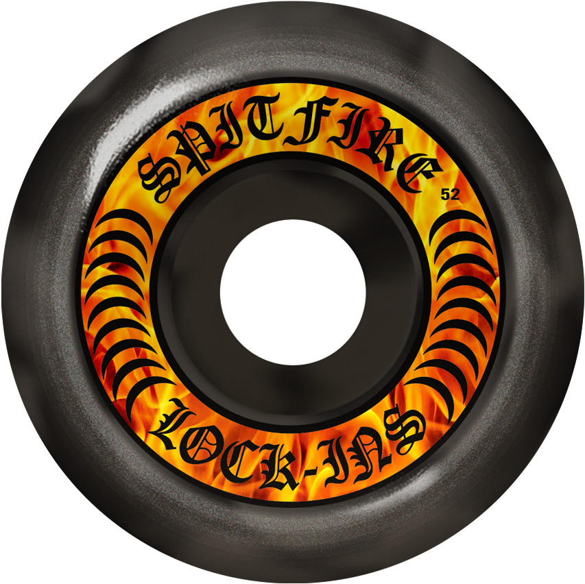 Wheels / Spitfire / Formula Four / Hellfire - Spitfire Lock Ins Black (900x900), Png Download