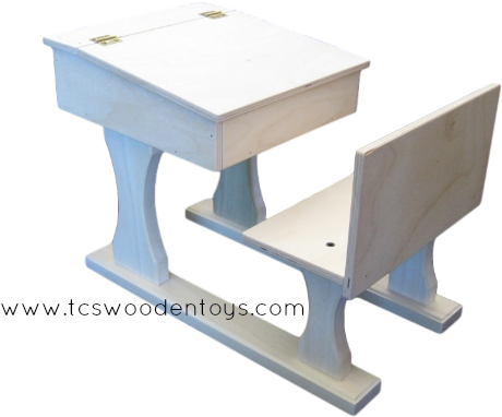 Handmade Wooden Toy Doll Furniture School Desk For - Picnic Table (640x422), Png Download