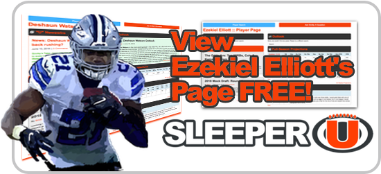 View Ezekiel Elliott's Player Now - News (575x259), Png Download