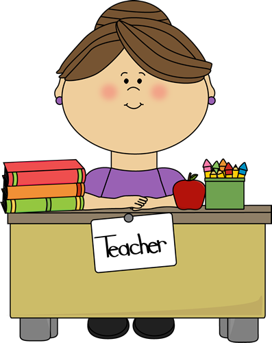 Royalty Free Stock Announcements Clipart Teacher - Free Clip Art Teacher (397x500), Png Download