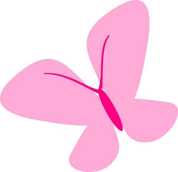Light Pink Butterfly Clipart - Pink Butterfly Clip Art Png (600x580), Png Download