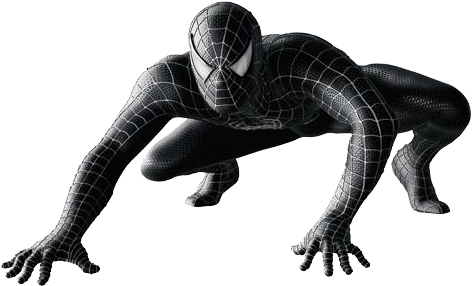 Sword Transparent Png Sticker - Black Spider Man Png (480x297), Png Download
