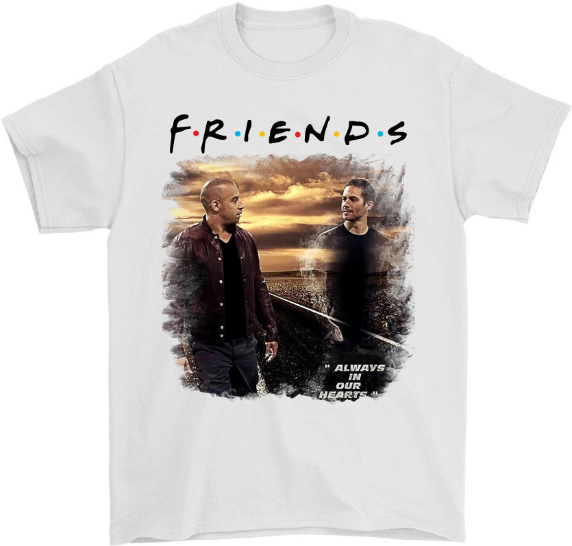 Paul Walker Always In Our Hearts F R I E N D S Mashup - Active Shirt (394x394), Png Download