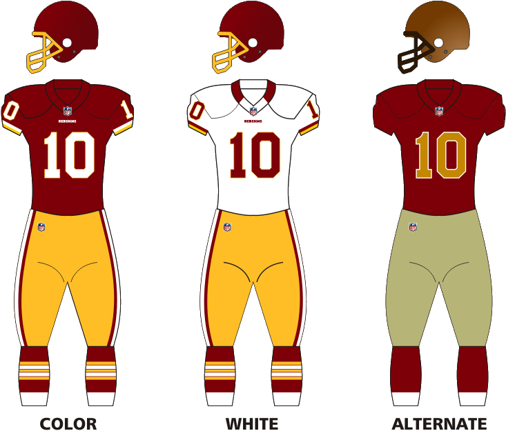 Washington Redskins Uniforms - Redskins Away Uniforms (753x656), Png Download