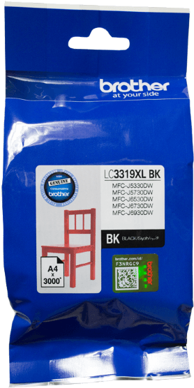 Genuine Brother Lc-3319xlbk Black Ink - Brother Lc3319 (600x600), Png Download