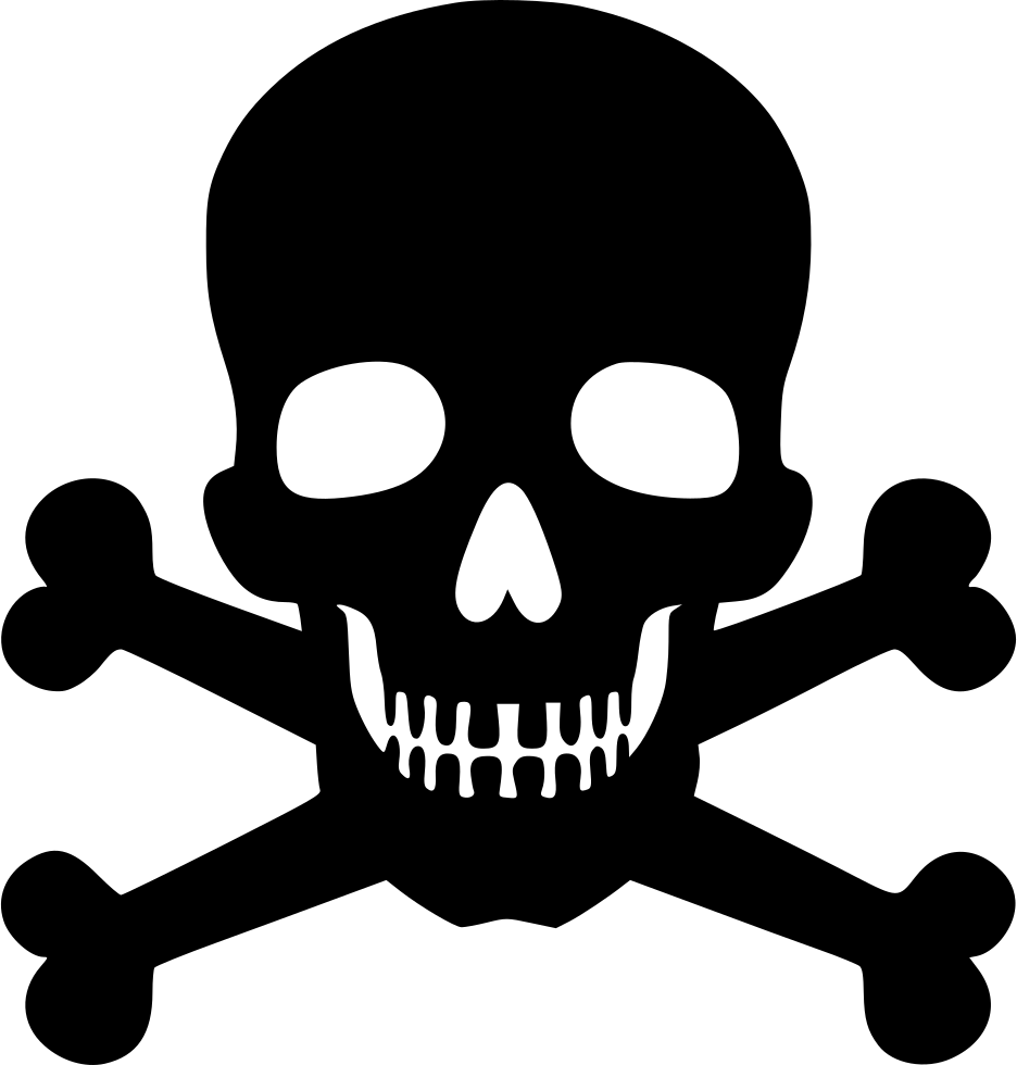 Skull And Bones - Dangerous Clipart Png (936x980), Png Download