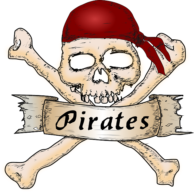 Pirates, Skull, Bones, Crossbones, Death's Head - Pirates Symbol (640x634), Png Download