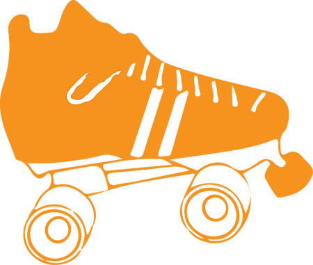 Clip Freeuse Starlite Sessions Skate Center - Cool Roller Skate Clipart (450x381), Png Download