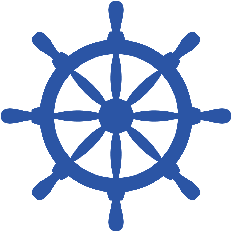 Clipart Transparent Download Ships Free Download Clip - Blue Ship Wheel Clip Art (900x900), Png Download