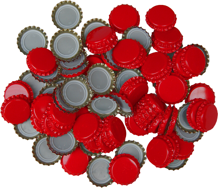 100 Red Crown Caps - 100 X Crown Caps - Red - Home Brew (800x800), Png Download