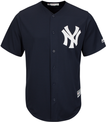 New York Yankees Navy Alternate Cool Base Jersey - New York Yankees Jersey 2018 (421x480), Png Download