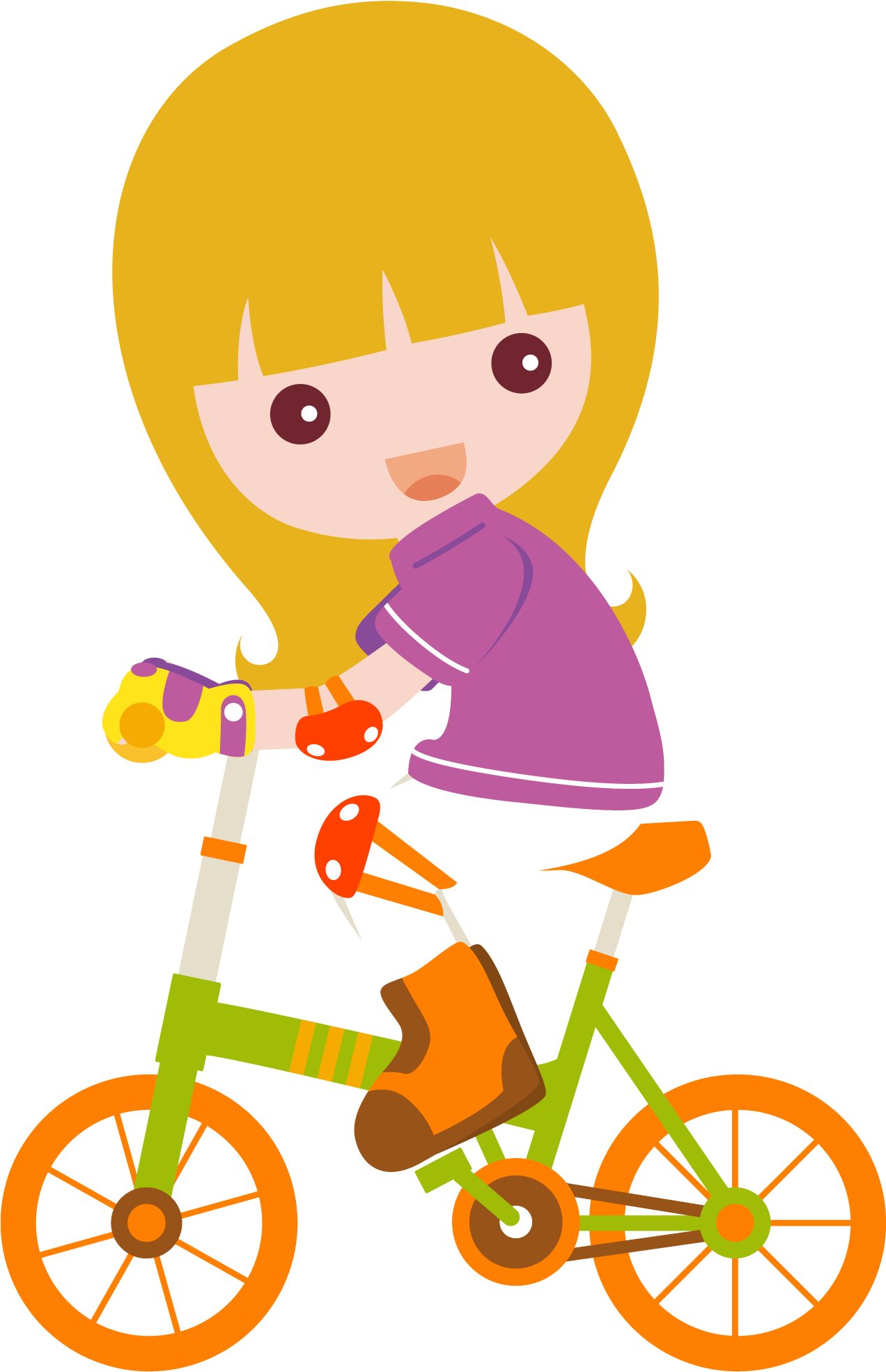 Niños en bicicleta animados Clearance