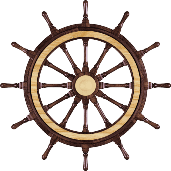 Decorative Ship Steering Wheel - Ship Shturval (600x600), Png Download