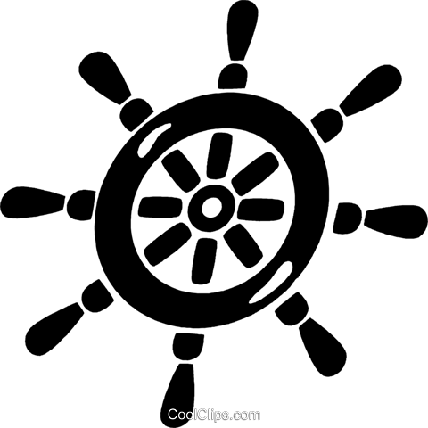 Steering Wheel Of A Ship Royalty Free Vector Clip Art - Marine Icon (480x480), Png Download