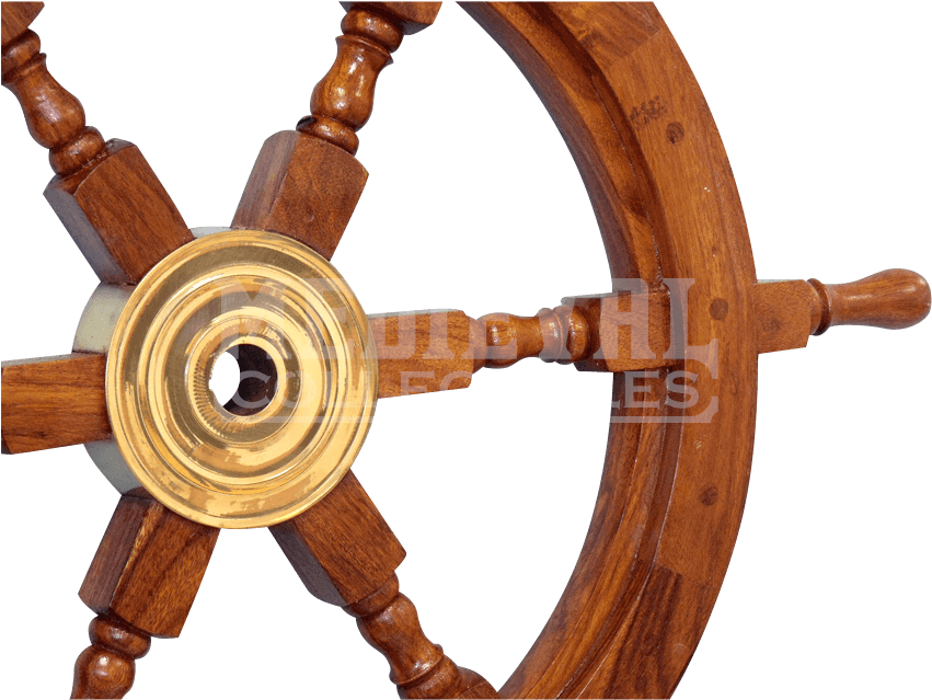 Item - India Overseas Trading Sh8763 - Wooden Ship Wheel, (850x850), Png Download