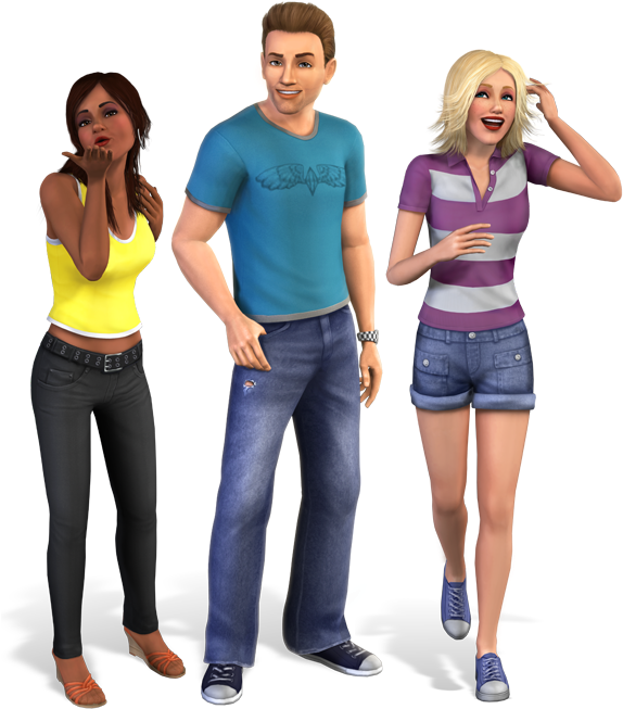 Sims - Sims 3 Characters Png (1319x828), Png Download