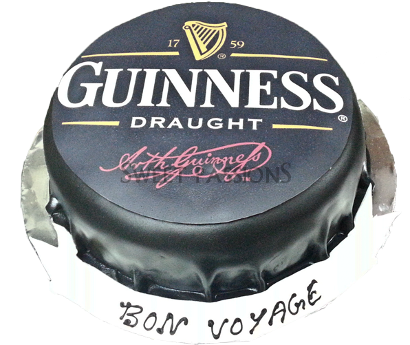 Guinness Bottle Cap - Irish Ireland Guinness Beer T Shirt Sz L Large Black (600x515), Png Download