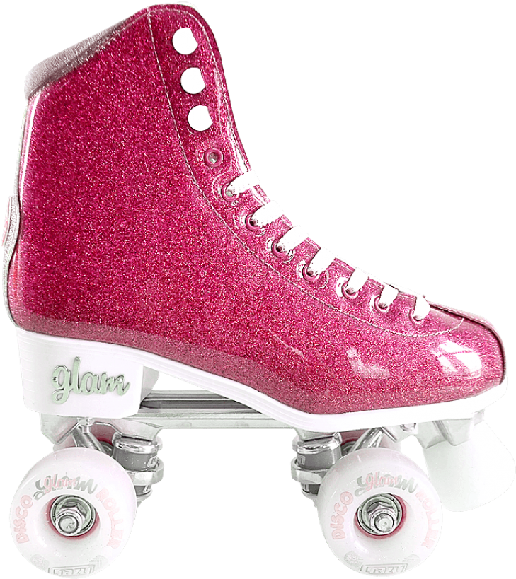 Pink Sparkly Roller Skates (850x850), Png Download