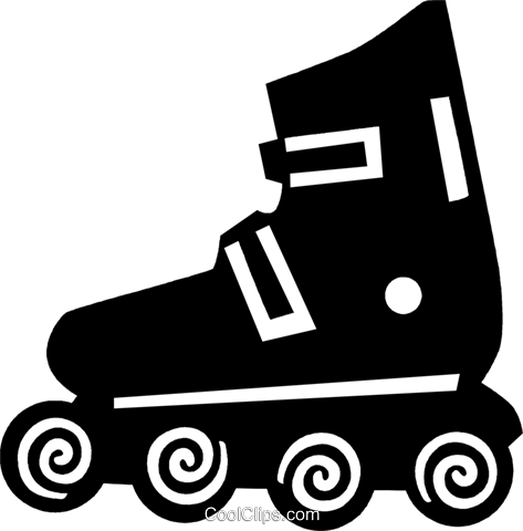 Roller Blades Royalty Free Vector Clip Art Illustration - Roller Blade Clipart (473x480), Png Download