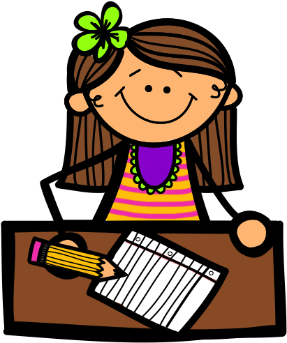 Love Math Clipart Clipart Panda Free Clipart Images - Girl Writing Clipart (589x574), Png Download