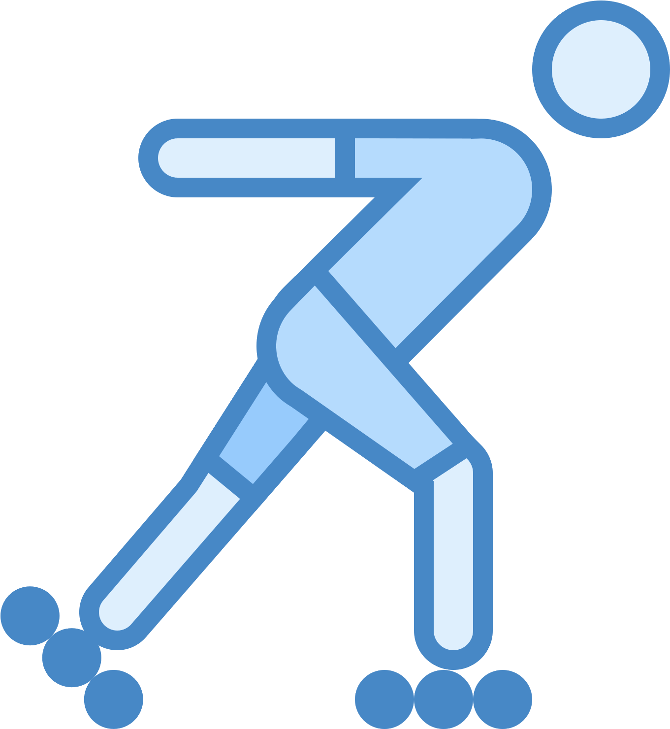 Roller Skating Icon - Roller Skating (1600x1600), Png Download
