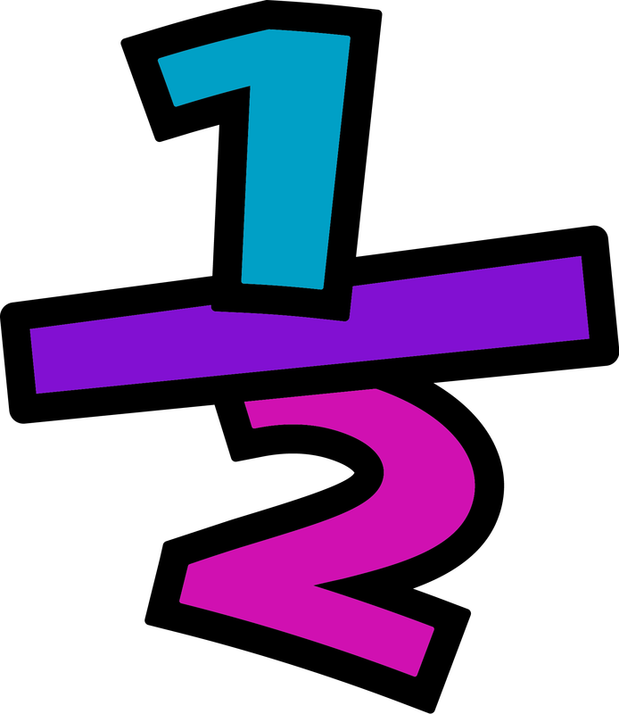 Math Clipart Chalkboard - Fraction Clipart Png (694x800), Png Download