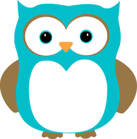 Owl Math Clipart - Owl Clip Art Blue (474x479), Png Download