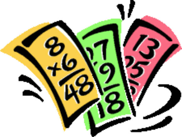Multiplication Math Flash Cards Clip Art - Que Son Las Tarjetas Didácticas (580x436), Png Download