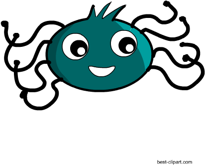 Cute Halloween Spider Clip Art - Clip Art (450x450), Png Download