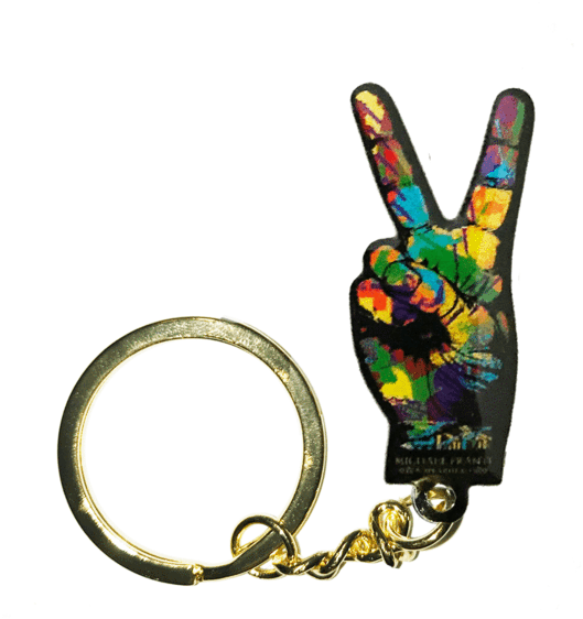 Peace Sign Keychain - Michael Franti (600x600), Png Download