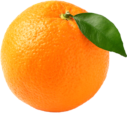 Fresh Orange - Orange Fruit Leaf (500x500), Png Download