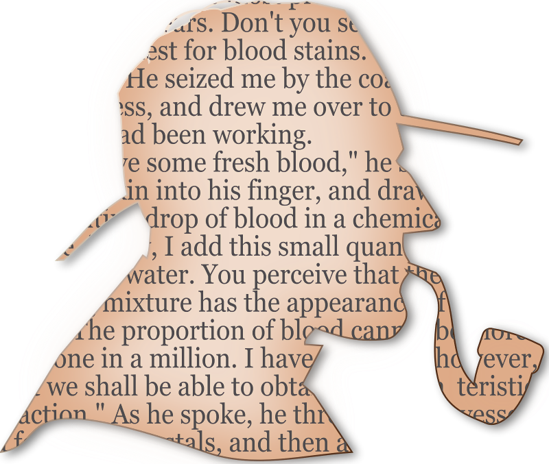 The Detectives Cut Silhouette The Pulp - Sherlock Holmes Book Png (800x677), Png Download