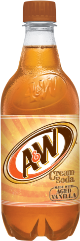 Root Beer Clipart Carbonated Drink - A&w Cream Soda - 20 Fl Oz Bottle (250x500), Png Download