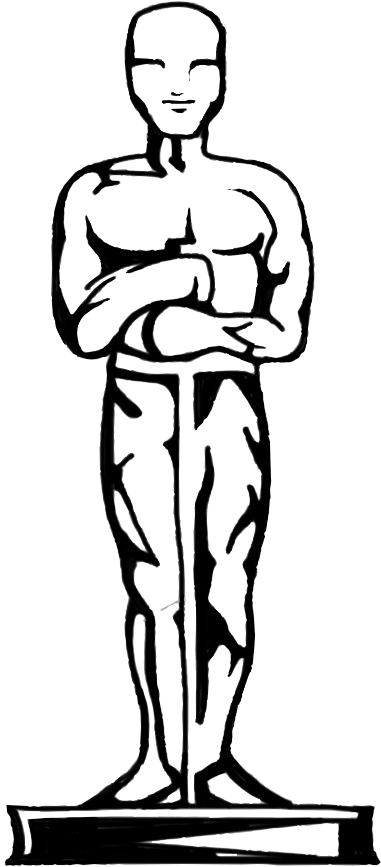 Oscar Award Drawing At Getdrawings - Oscar Trophies Drawing (456x902), Png Download