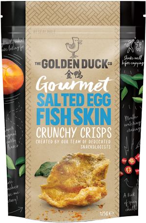 Gourmet Salted Egg Fish Skin Crunchy Crisps - Salted Duck Egg (350x528), Png Download
