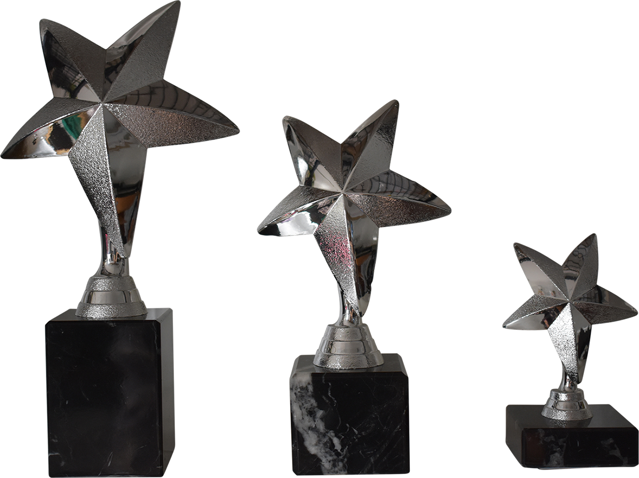 Am878 Silver Star On Marble Block - Advertising (1300x972), Png Download