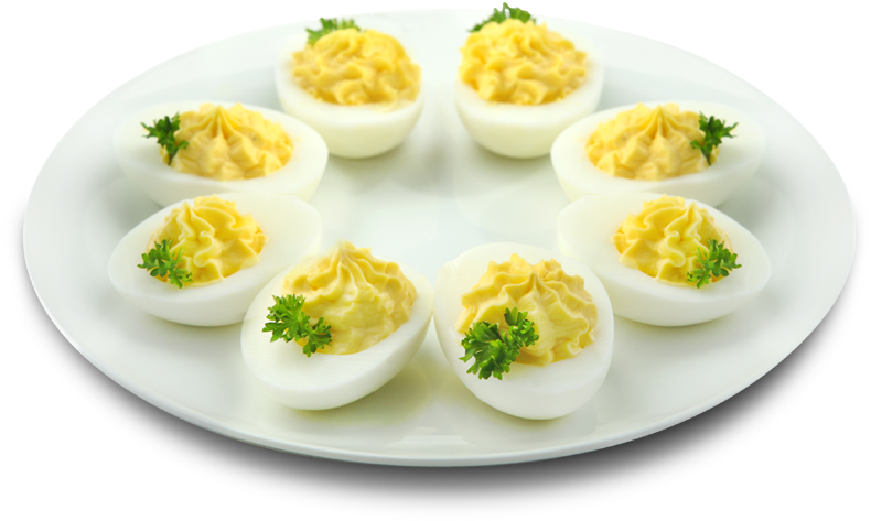 Devilled Eggs - Deviled Eggs White Background (1000x500), Png Download