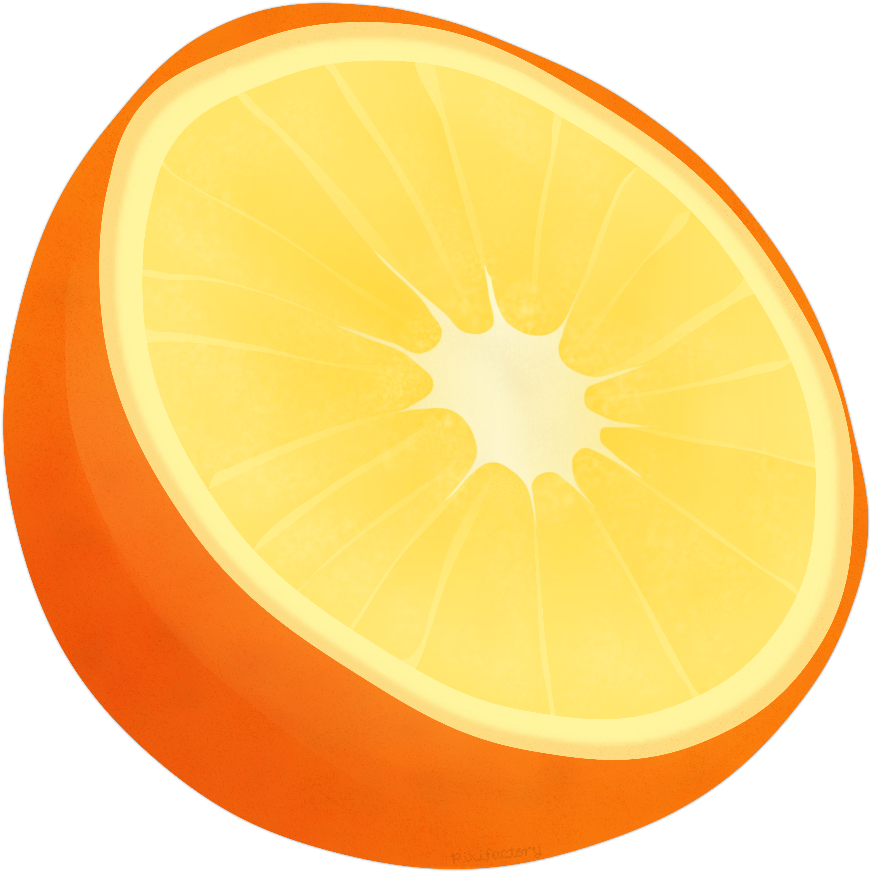 Orangepixifactory - Orange Fruit Transparent Background (3500x3500), Png Download