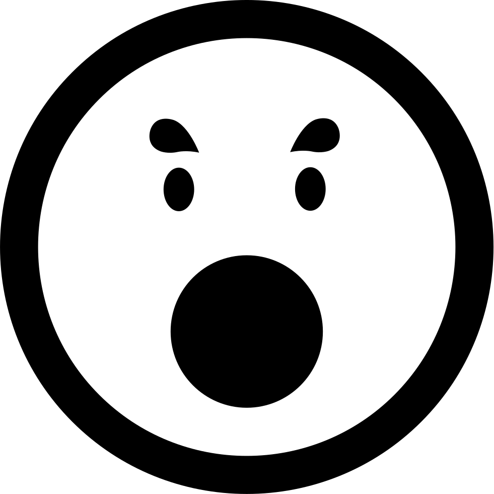 Emoticon Square Surprised Face With Open Circular Mouth - Smile Icon (981x980), Png Download