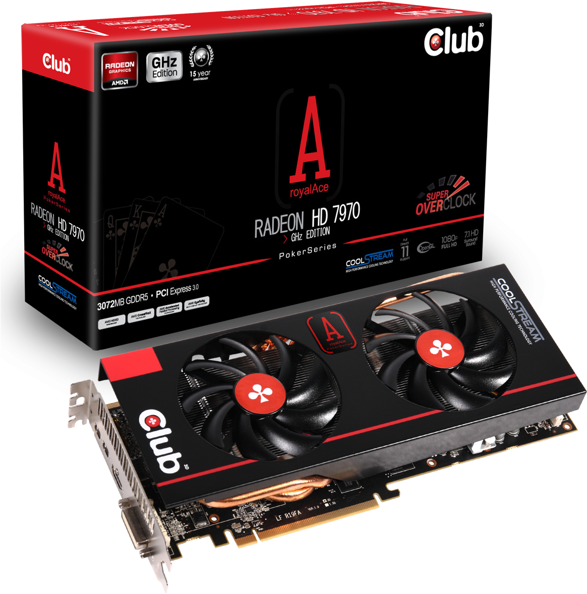 Club3d Launches The Radeon Hd 7970 Royal Ace Tahiti - Amd Radeon 7970 (1200x1200), Png Download