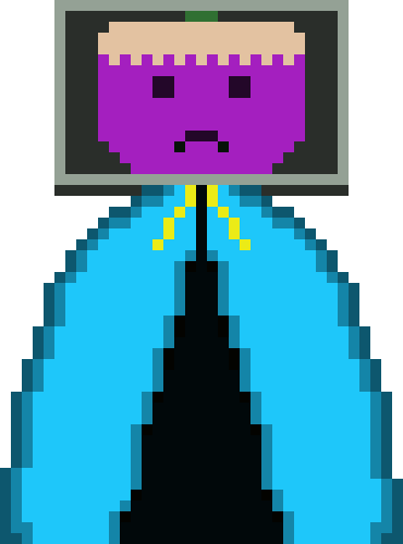 Final Elite With Surprised Face - Pixel Art (370x500), Png Download